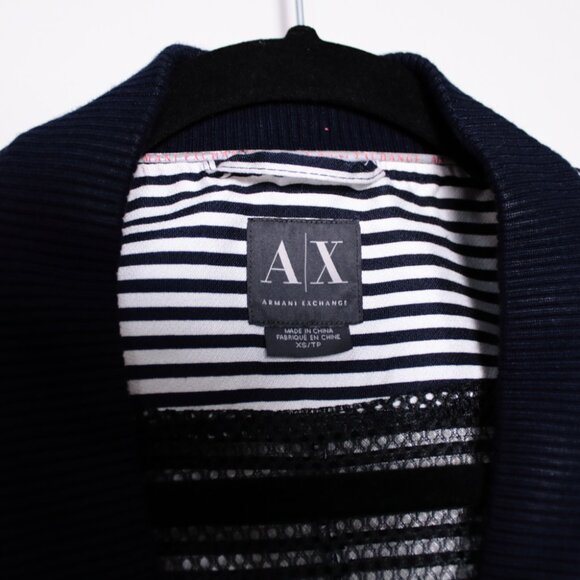 Armani Exchange Black & White Striped Bomber XS - Picture 6 of 16